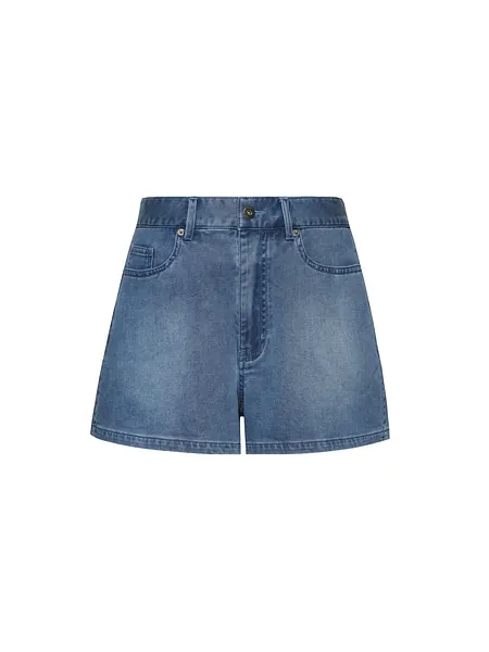 Studio Doe - Folded Waist Knit Denim Shorts
