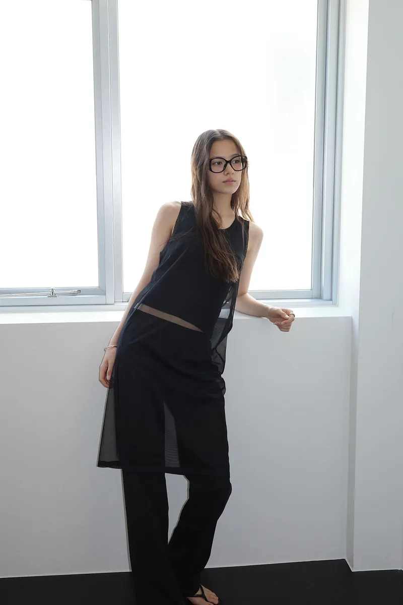 Studio Doe - Sheer Side Slit Long Tank Top