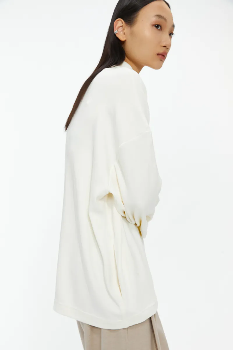 Studio Doe - Slouchy Half-Zip Drawstring Sweatshirt